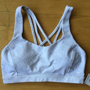 NWT: Lululemon Free to Be Serene Bra, White Design